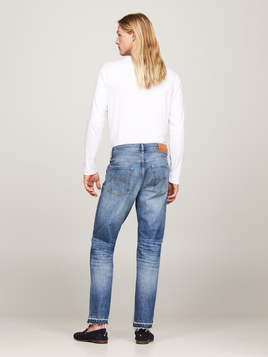 Moore Raw Hem Straight Tapered Jeans