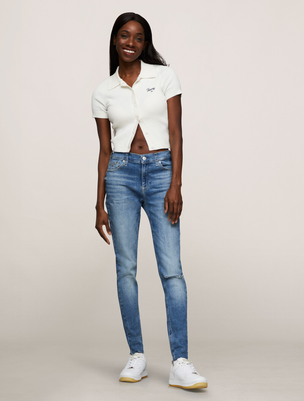 Nora Ripped Skinny Jeans, Denim Medium, hi-res
