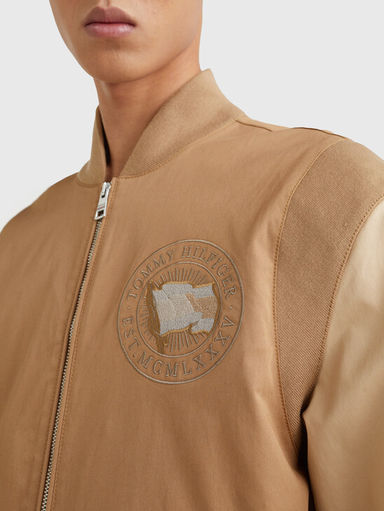 Modern Color-Blocked Varsity Jacket