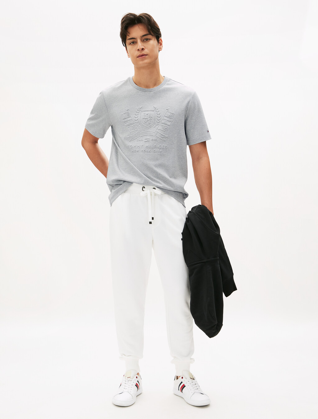Embossed Icon Graphic T-Shirt, Light Grey Heather, hi-res
