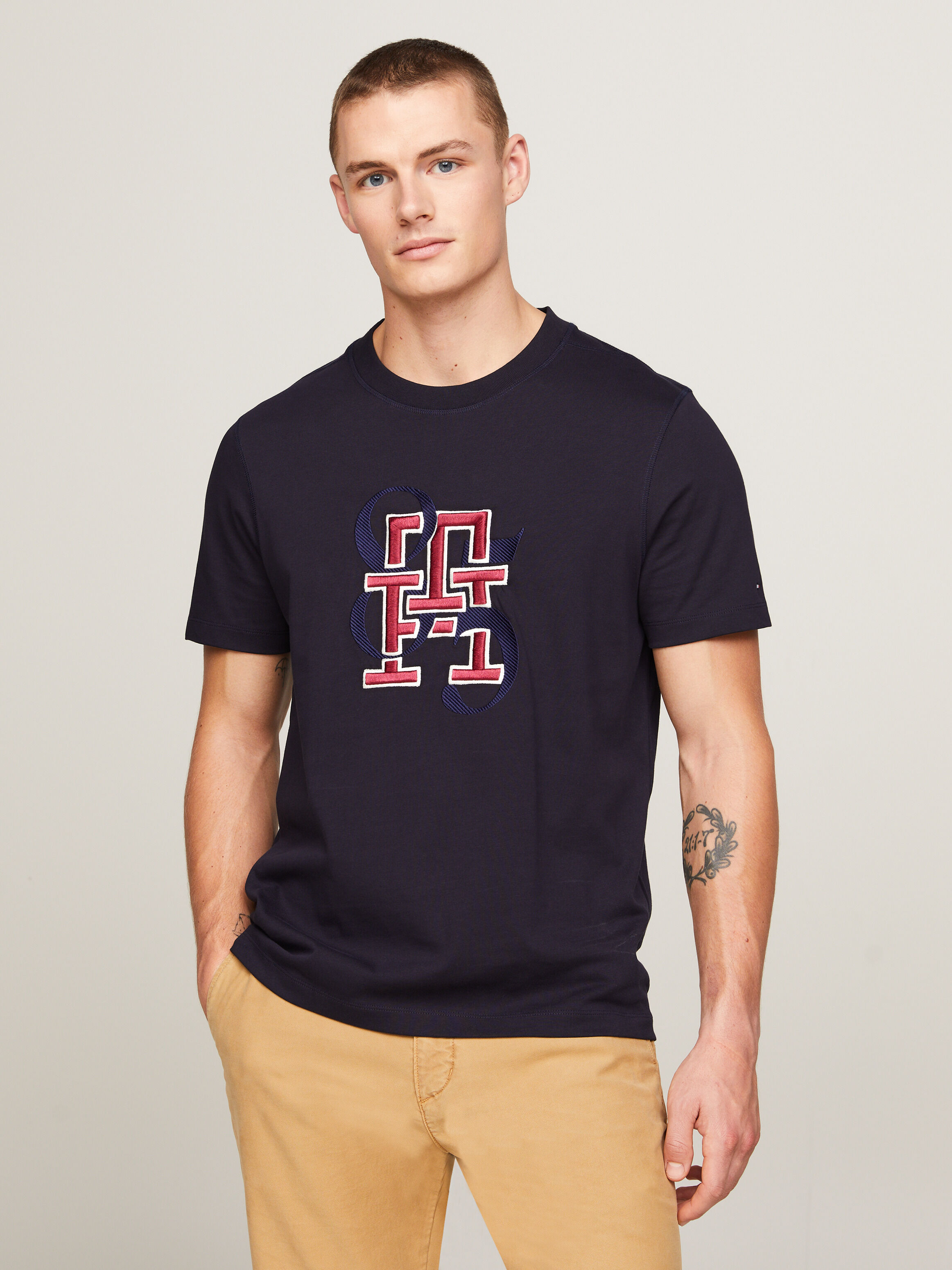1985 Collection TH Monogram T Shirt blue Tommy Hilfiger Hong Kong