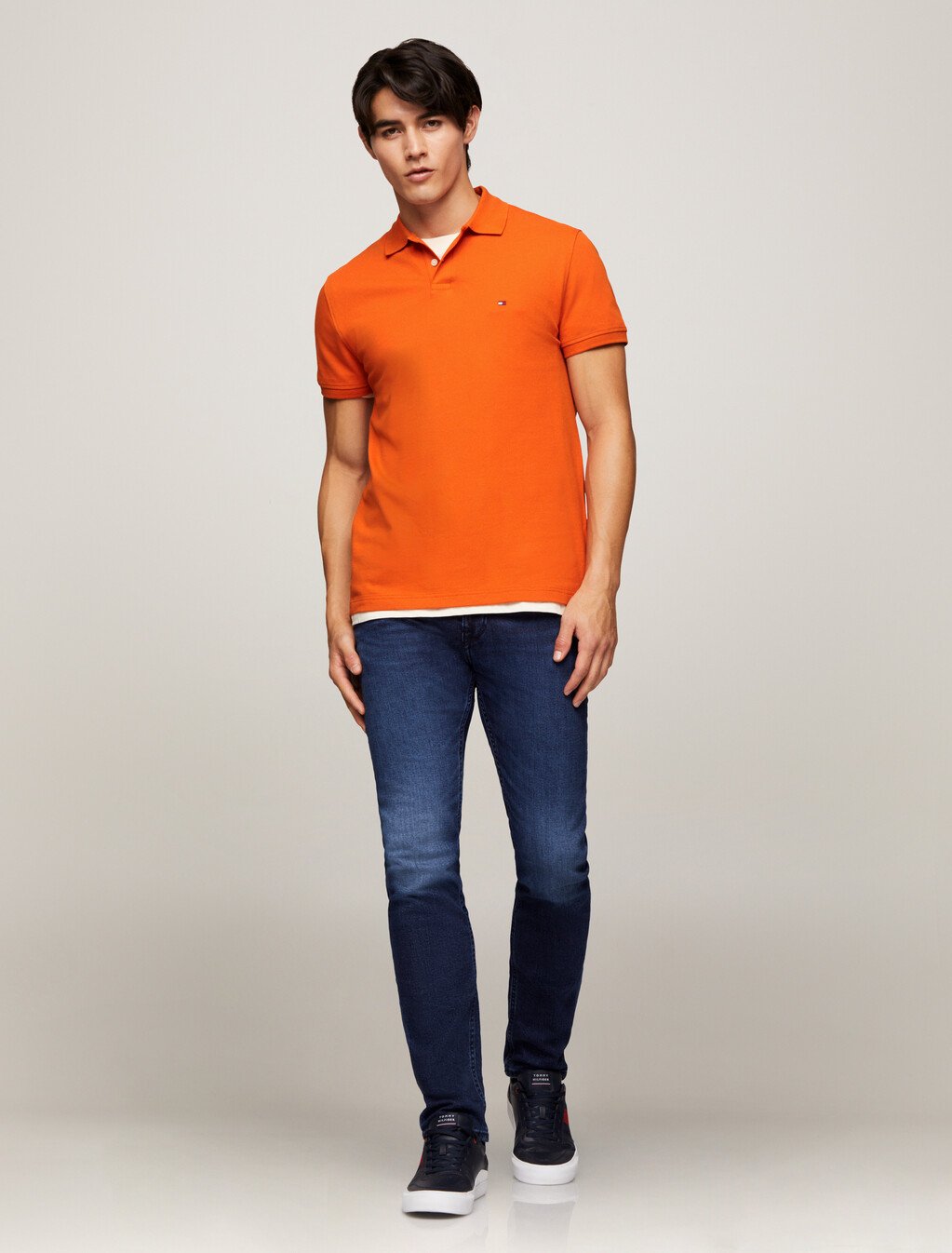 1985 標準版型 Polo 恤, Bonfire Orange, hi-res