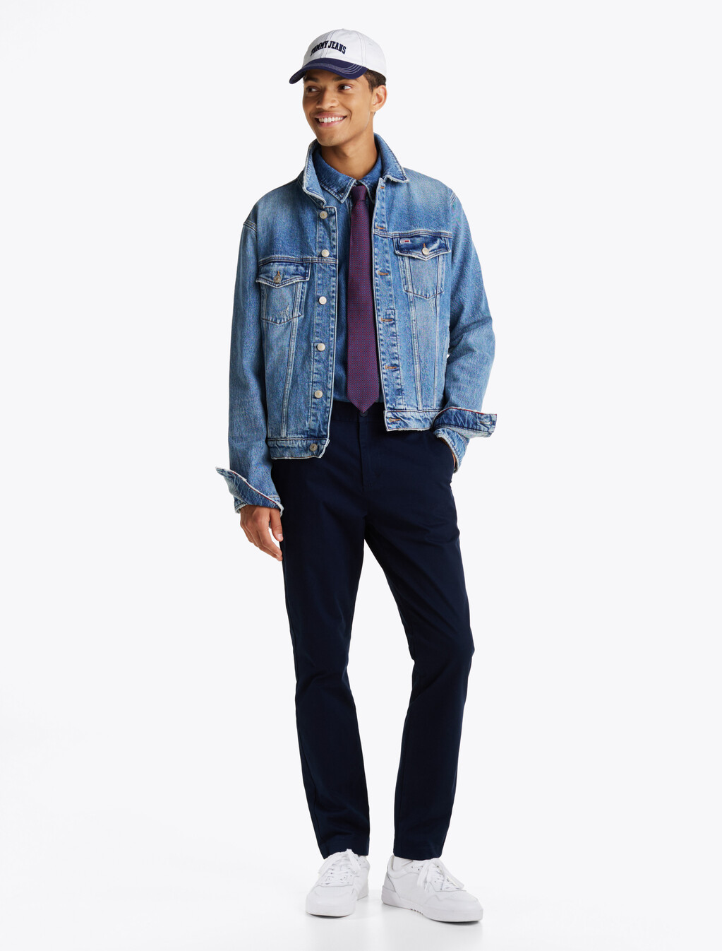 Austin 彈性棉質斜紋修身長褲, Dark Night Navy, hi-res