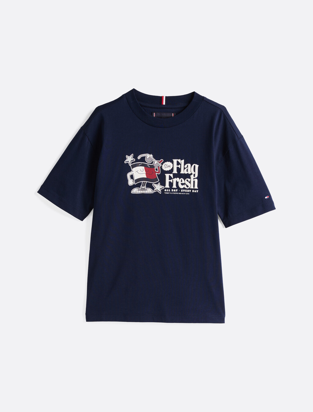 旗幟標語 T 恤, Dark Night Navy, hi-res