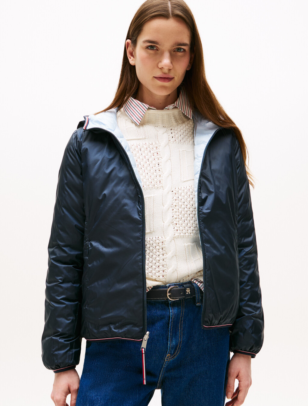 Reversible Lightweight Padded Jacket, Breezy Blue, hi-res