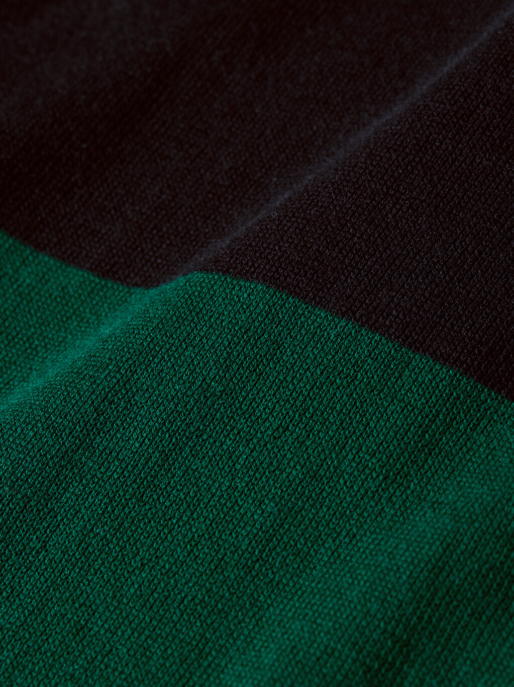 Stripe Knitted Rugby Shirt, Black/Prep Green/Ivory, hi-res