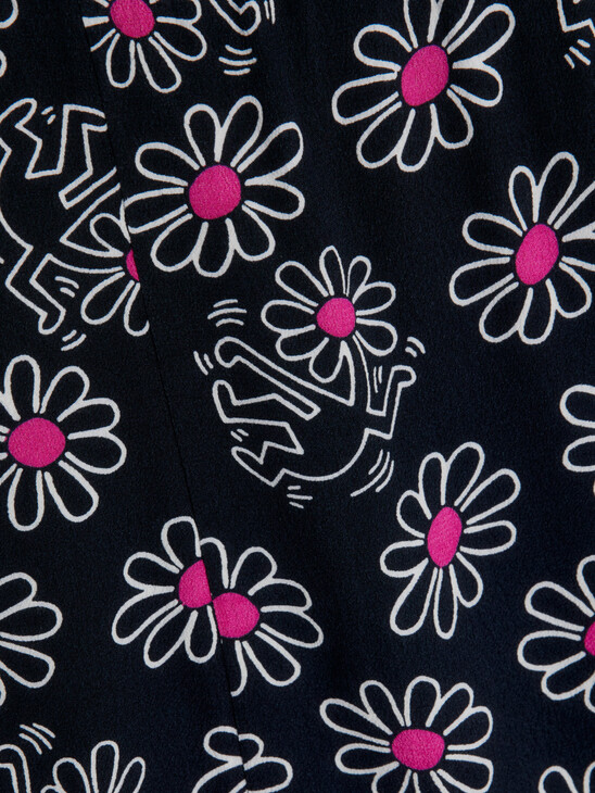 Tommy X Keith Haring 花卉印花迷你連身裙