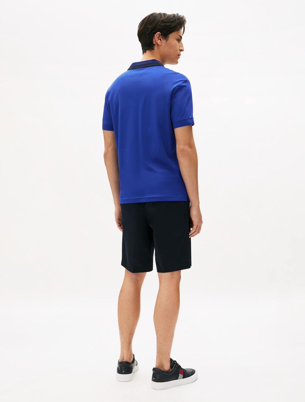 Interlock Contrast Collar Polo, Wedge Blue, hi-res