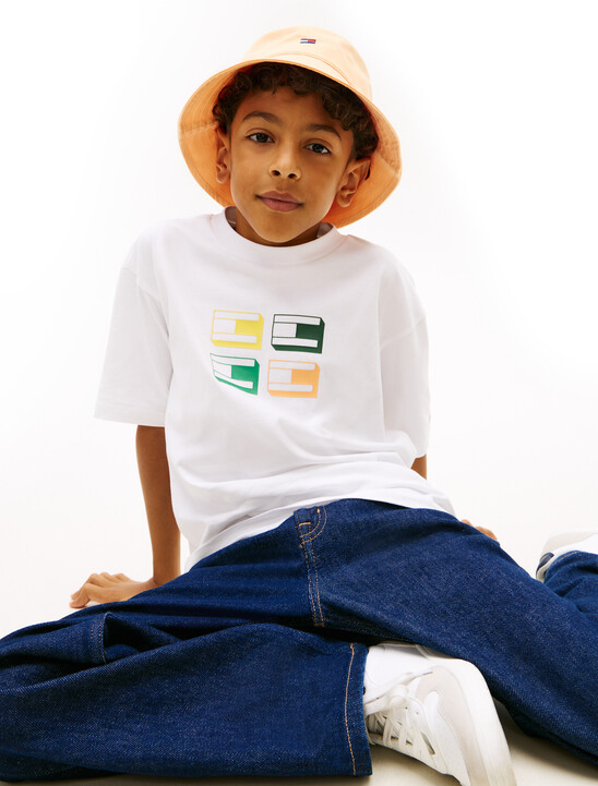 3D Flag Graphic Jersey T-Shirt
