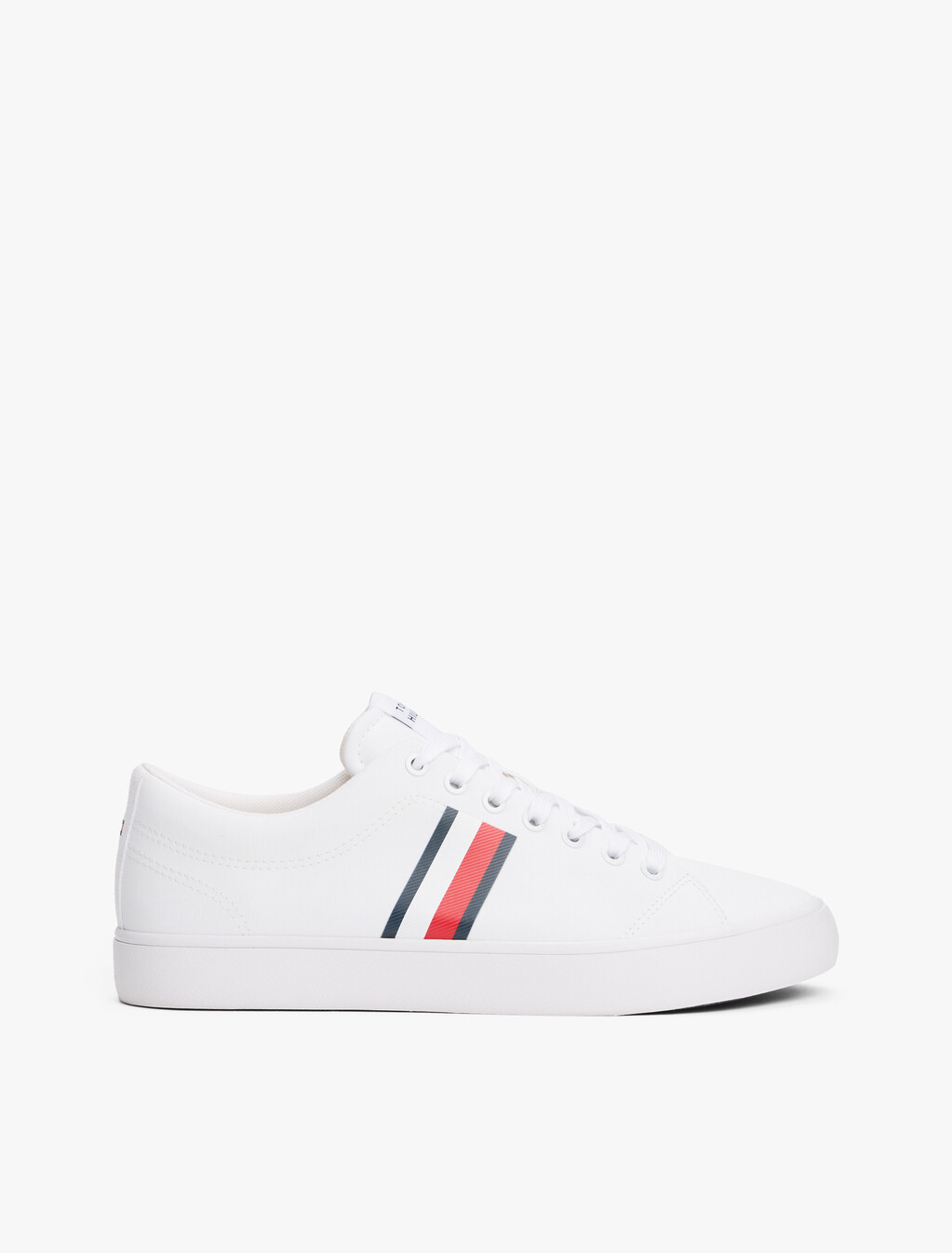 Tape Logo Trainers, White, hi-res