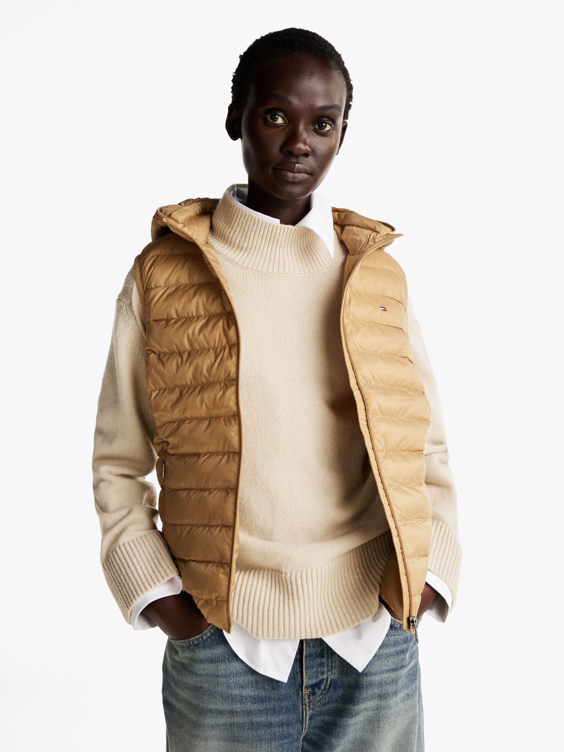 Tommy hilfiger hooded gilet sale