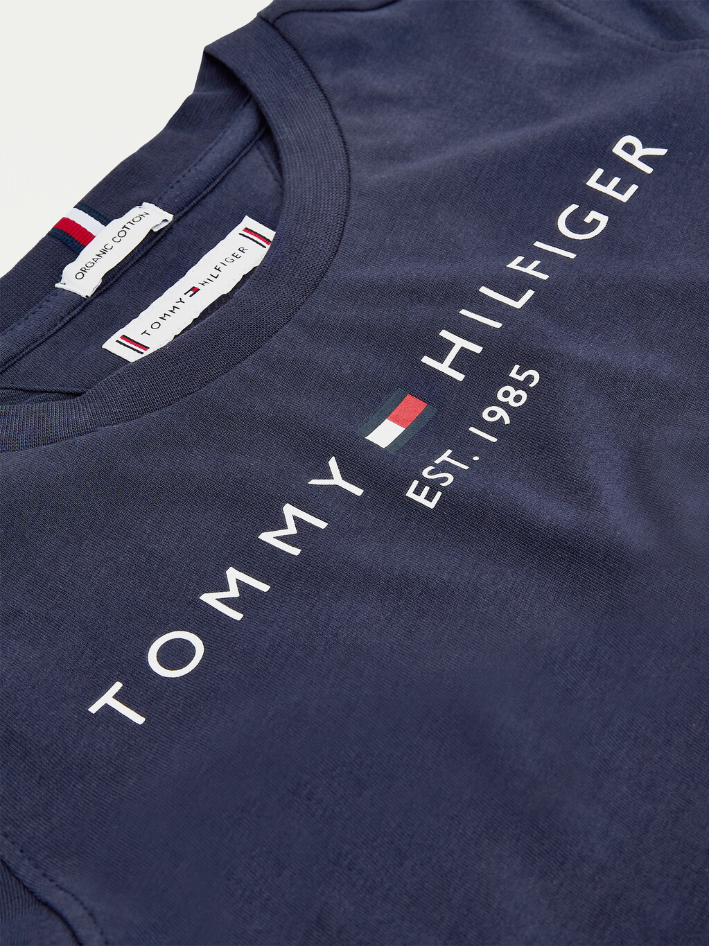 Essential 有機棉標誌 T 恤, Twilight Navy, hi-res