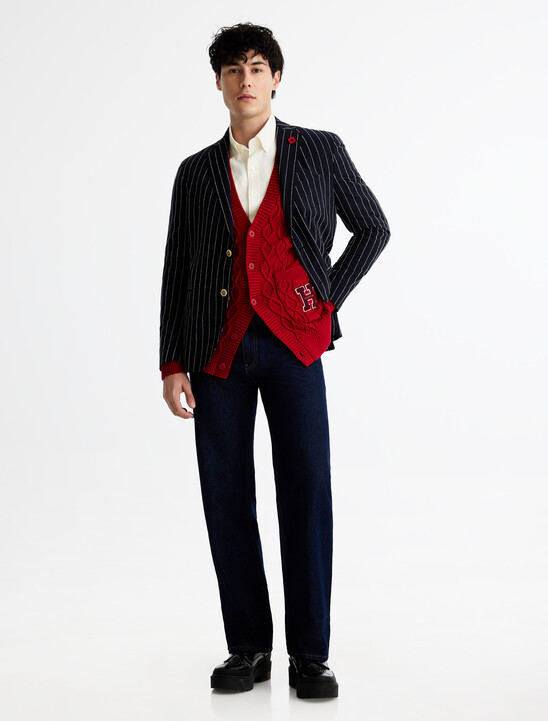 Jacquard Pattern Stripe Shirt