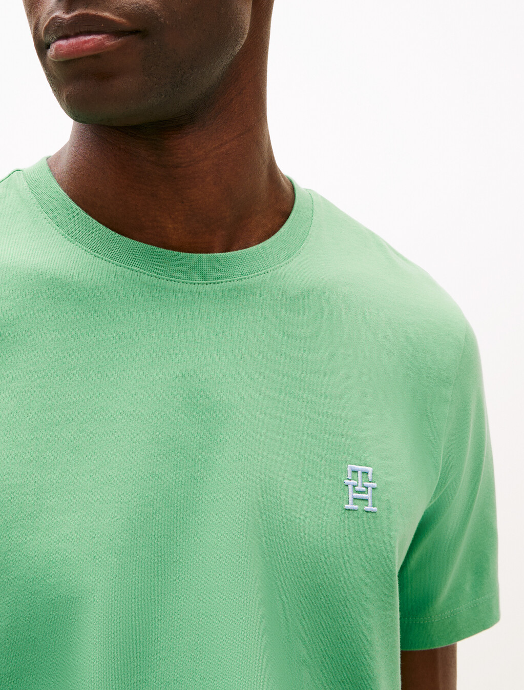 Contrast TH Monogram Embroidery T-Shirt, Fort Green, hi-res