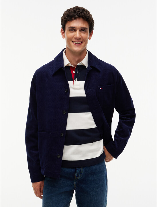 Relaxed Fit Corduroy Chore Shirt Jacket