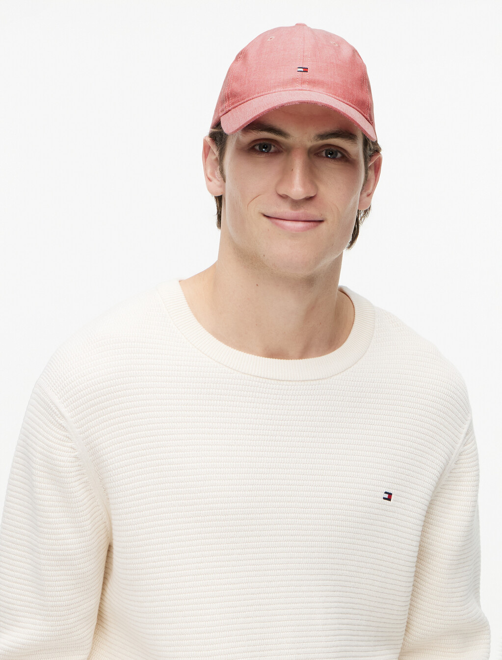Hilfiger Flag Embroidery Chambray Baseball Cap, Primary Red, hi-res