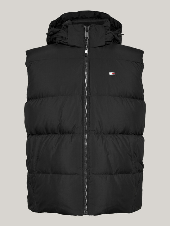 Down Hooded Zip-Thru Vest