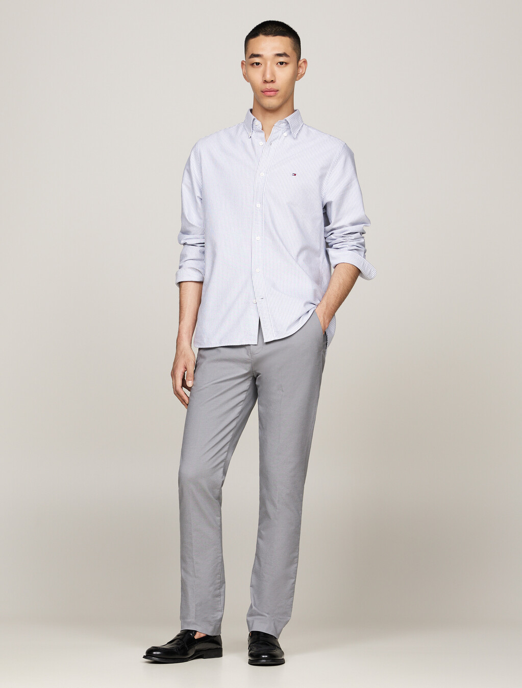 Smart Casual Denton Regular Straight Trousers, Turbine Grey, hi-res