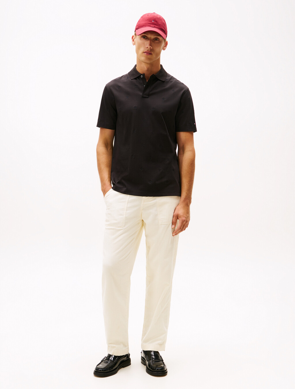 All Over Monogram Polo, Black, hi-res