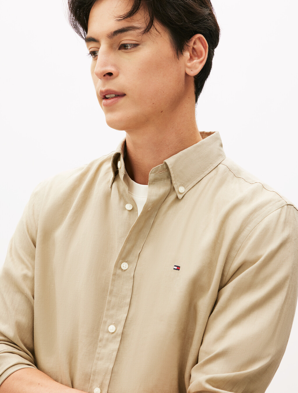 Premium Linen Shirt, Sandalwood, hi-res