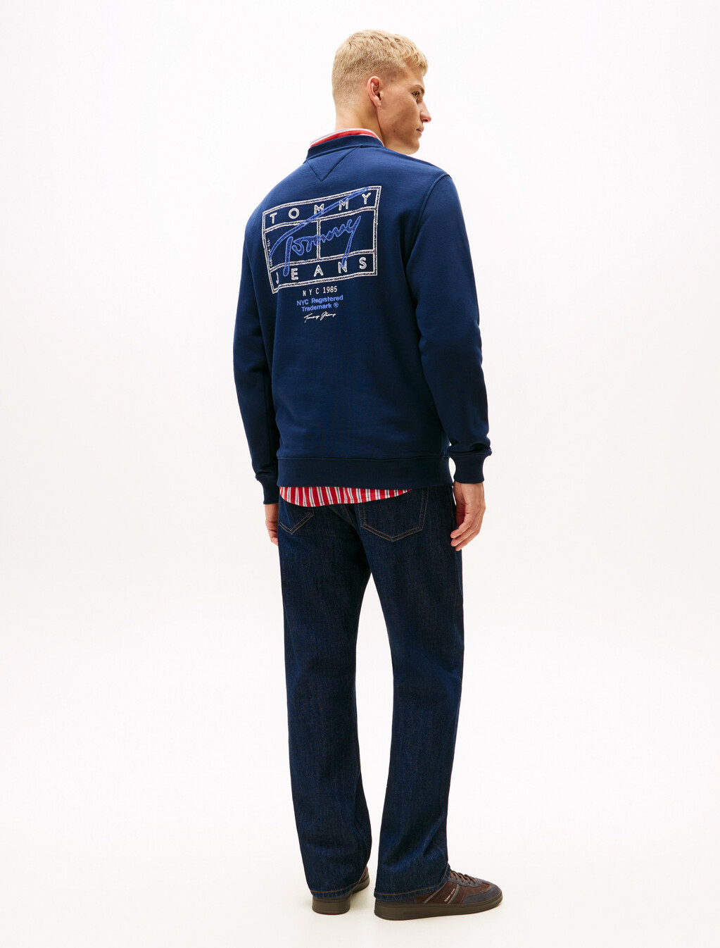 Tommy Flag Graphic Print Sweatshirt, Dark Night Navy, hi-res