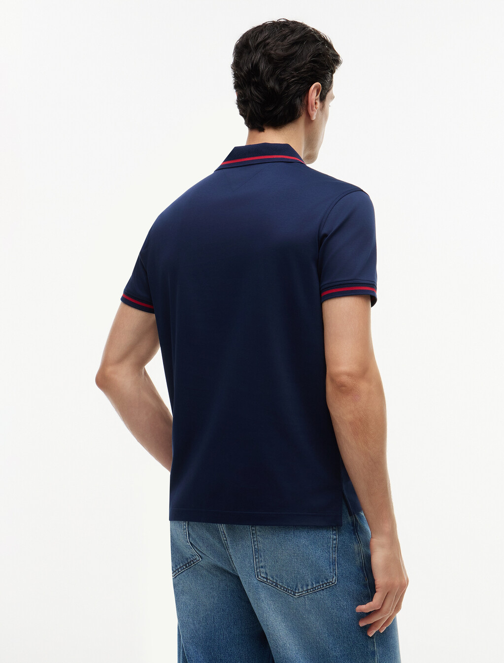 Regular Fit Tipped Polo Shirt, Carbon Navy, hi-res