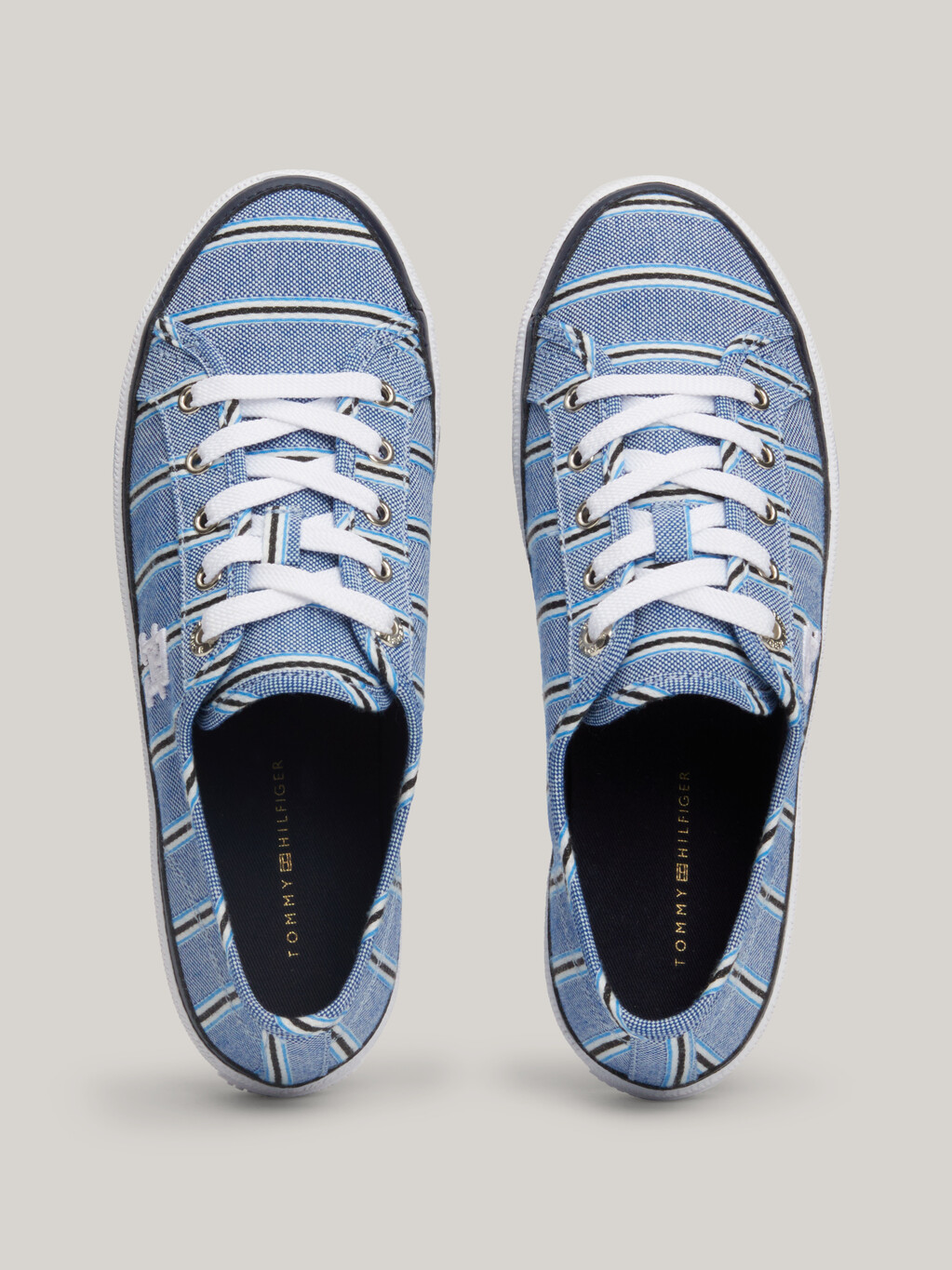 襯衫圖案帆布運動鞋, Shirting Space Blue, hi-res