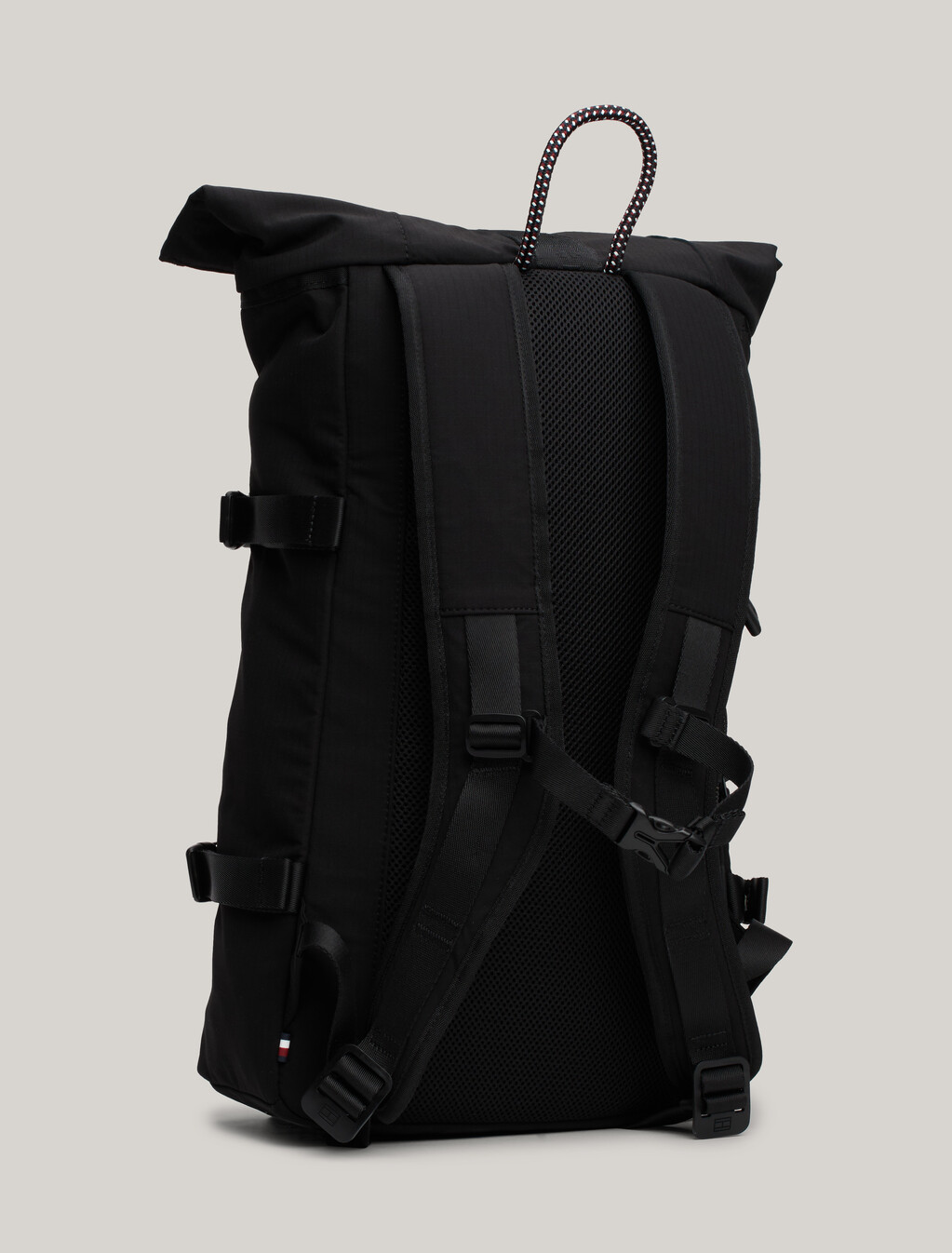 Roll-Top Backpack, Black, hi-res