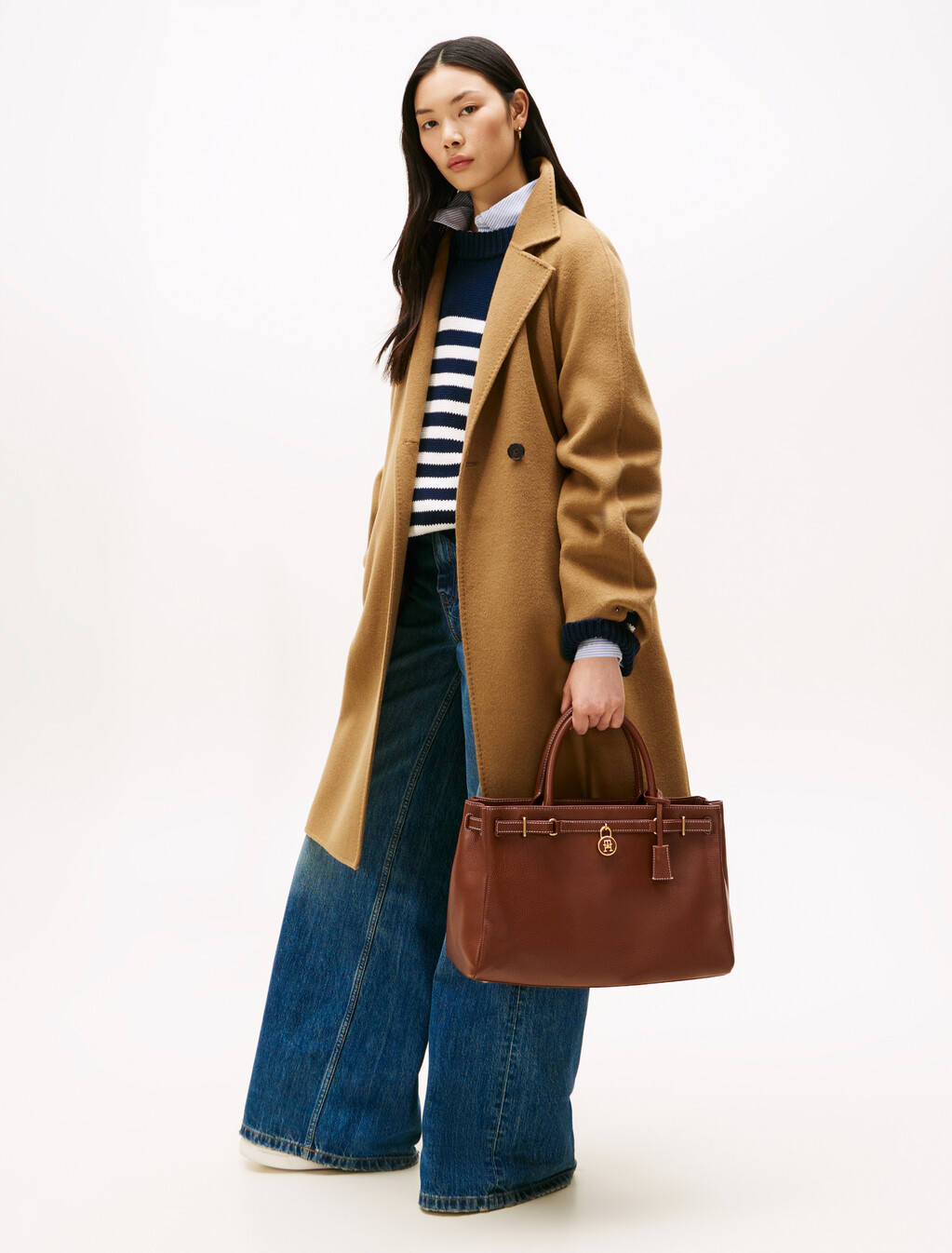 The American Icon Leather Crossbody Tote Bag, Winter Cognac, hi-res