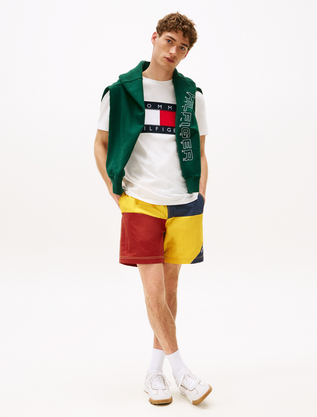 Hilfiger Sailing Flag Badge T-Shirt, Ecru, hi-res