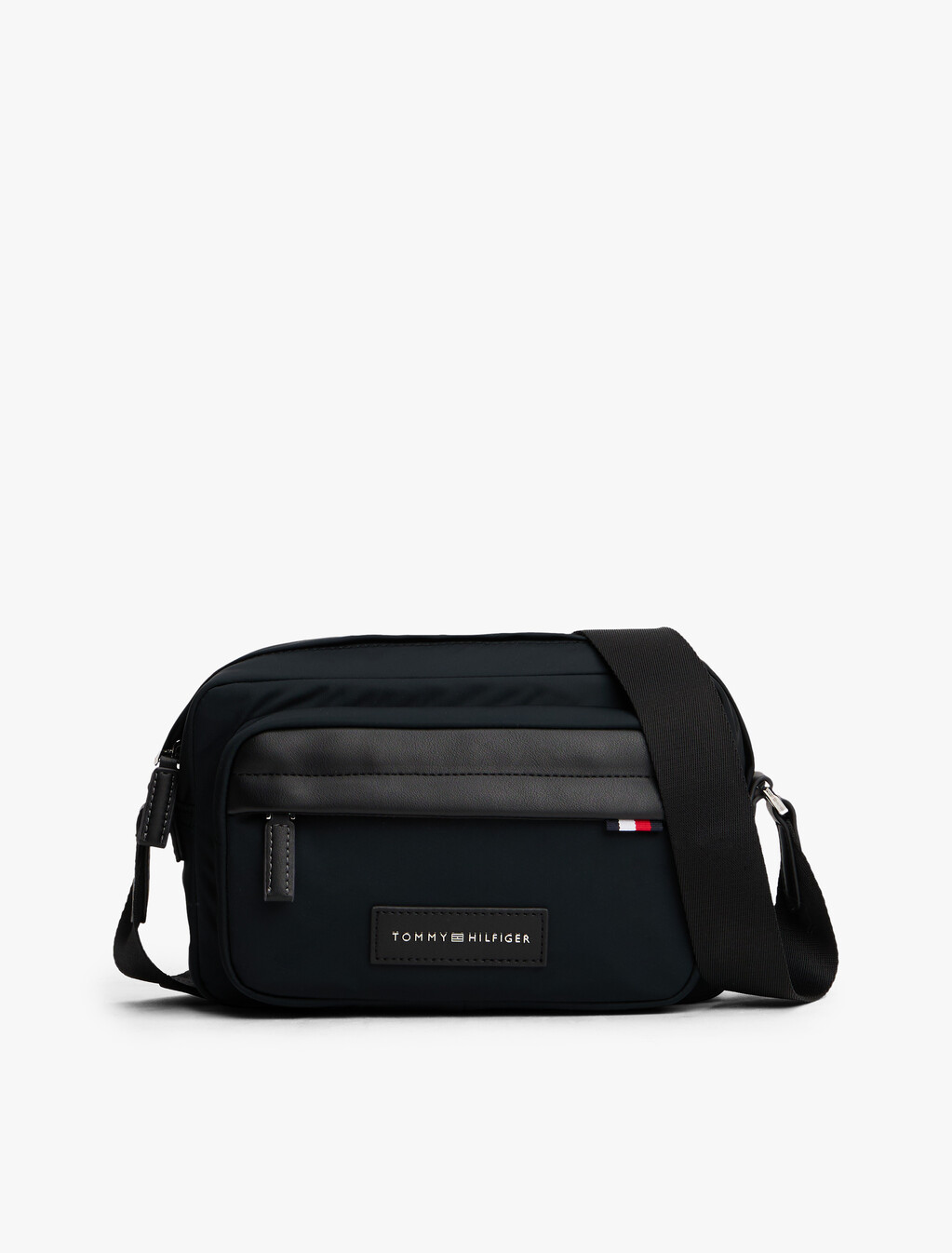 Nylon Reporter Bag, Black, hi-res