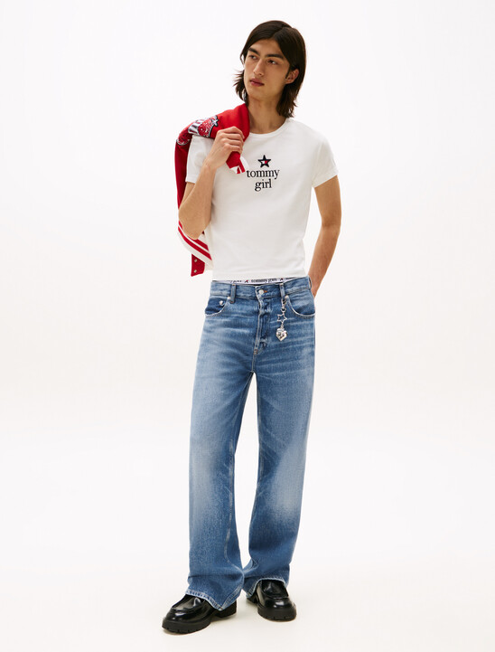 Tommy Girl 低腰寬鬆牛仔褲