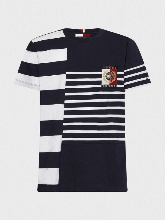 ICONS MIXED STRIPE CASUAL T-SHIRT