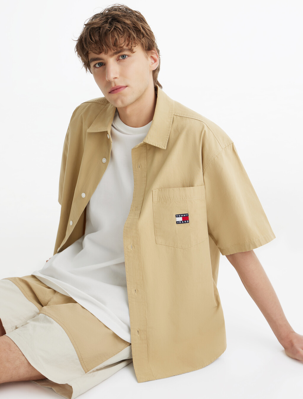 Poplin Overshirt, Relic Tan, hi-res