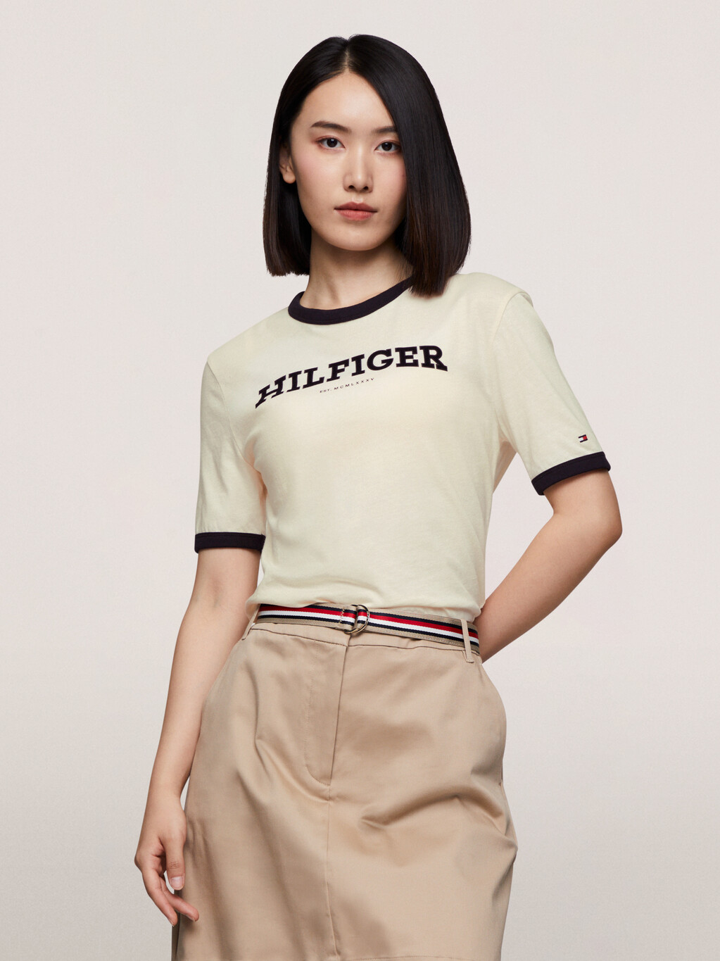 Hilfiger Monotype Flocked Logo T-Shirt, Calico, hi-res