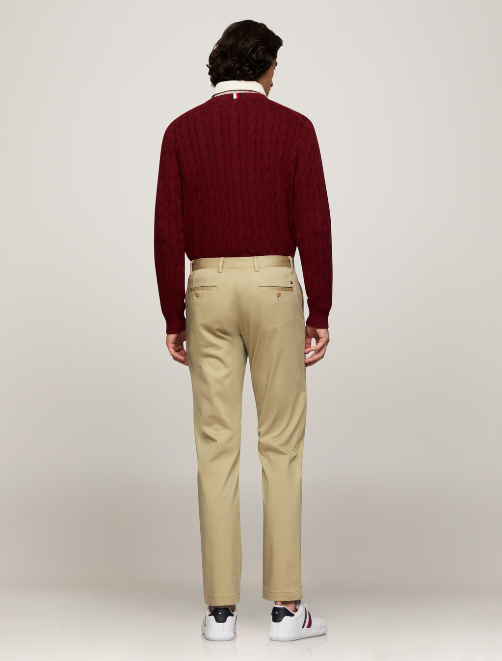 Denton Satin Chinos, Beige, hi-res