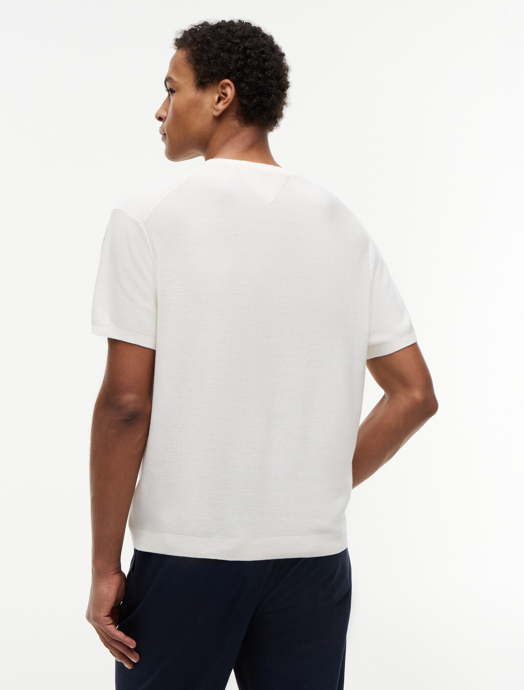 Relaxed Fit Knit T-Shirt, Ivory Petal, hi-res