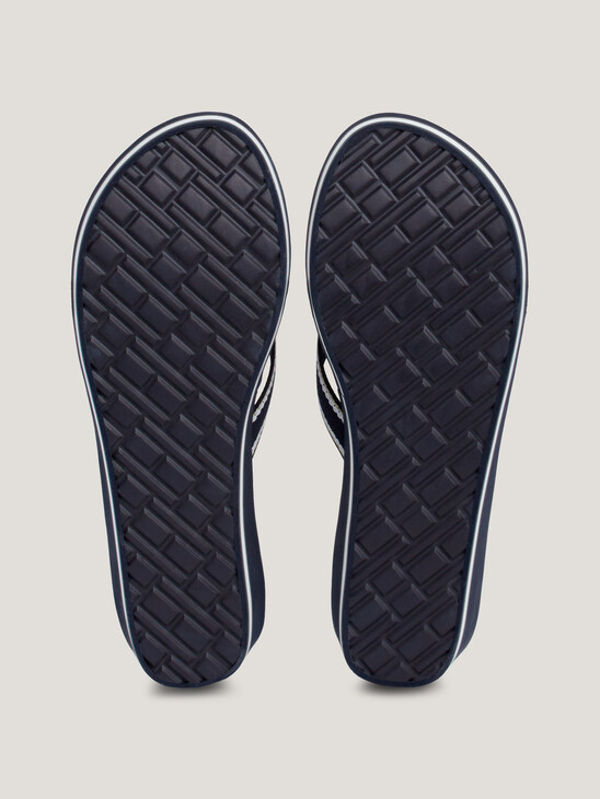 Logo Strap Wedge Heel Beach Sandals