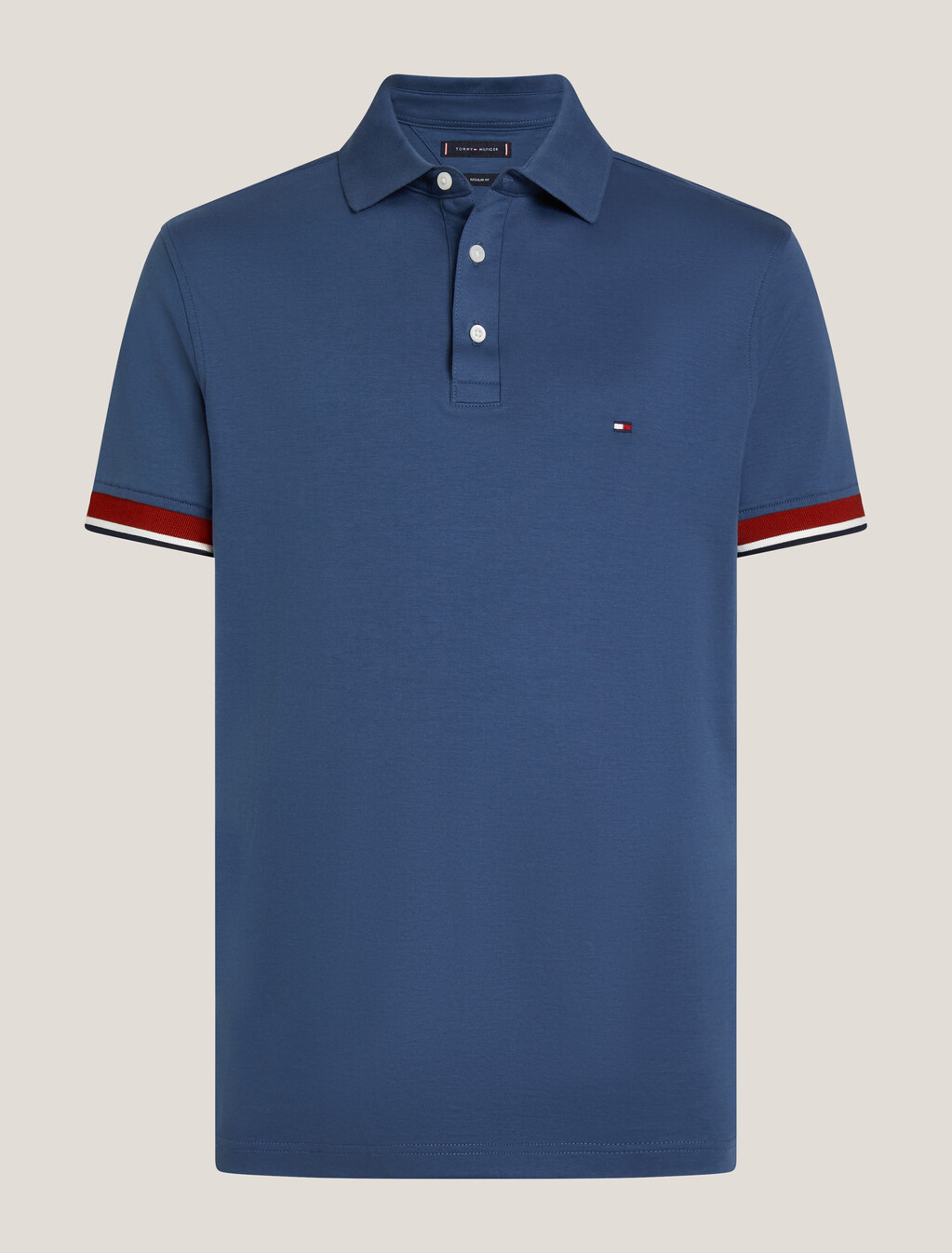 Interlock Sleeve Detail Polo, Aegean Sea, hi-res