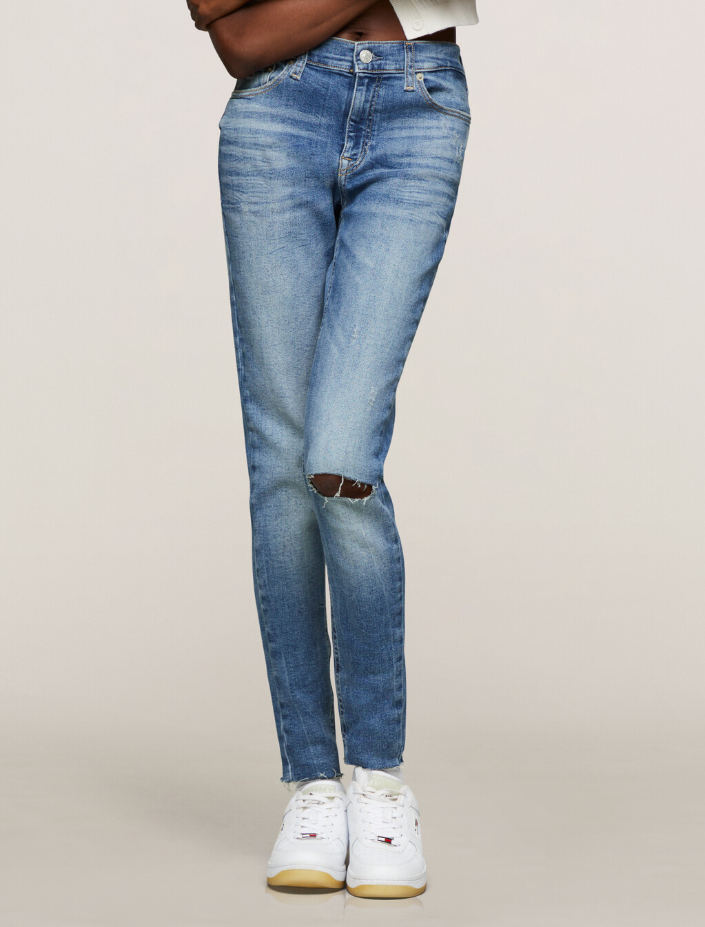 Nora Ripped Skinny Jeans, Denim Medium, hi-res