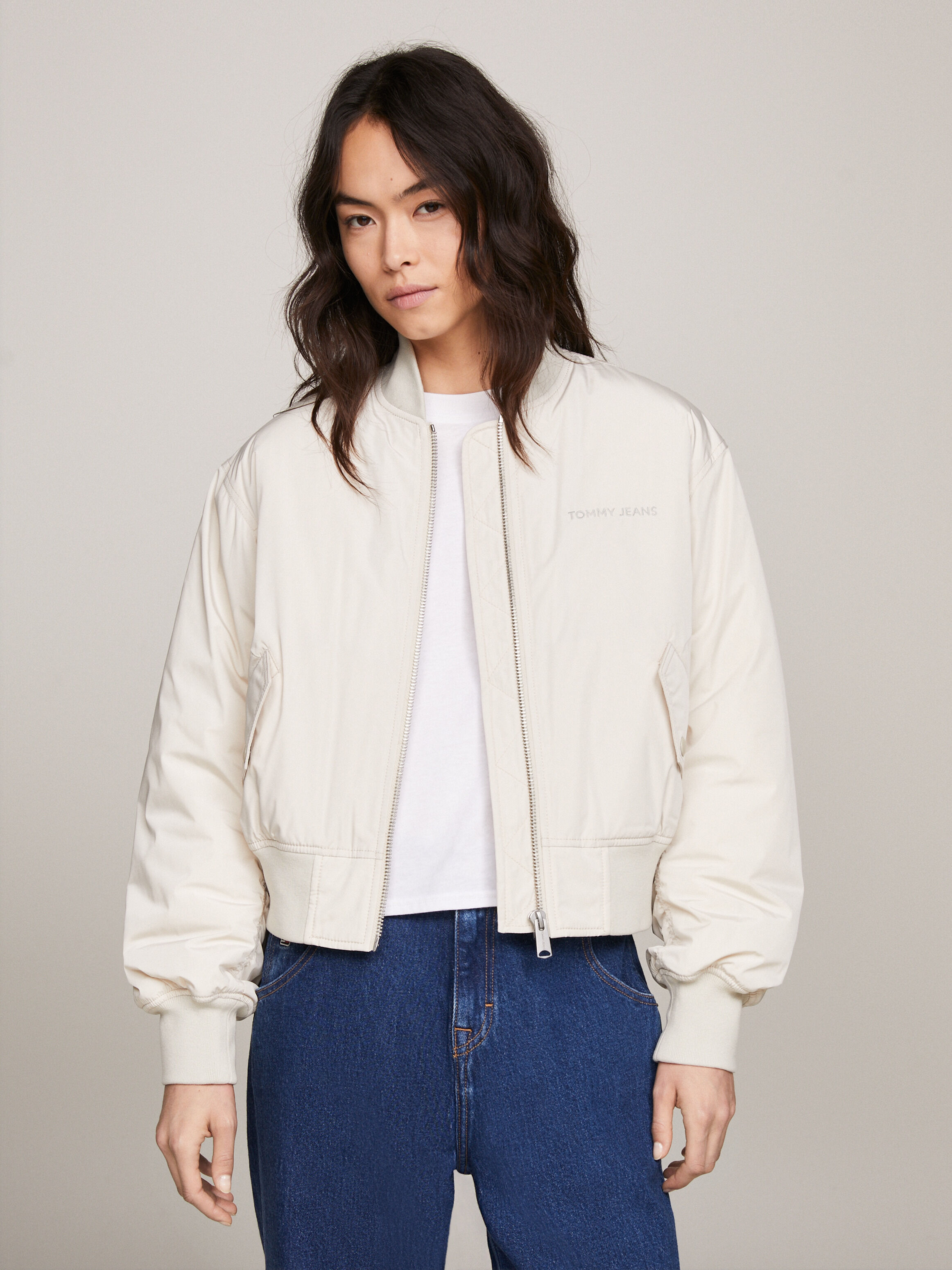 Padded Tonal Logo Bomber Jacket