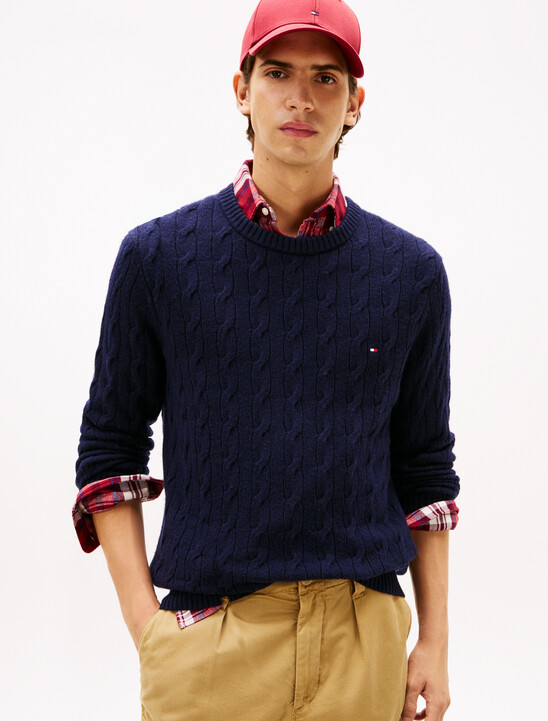 Pure Wool Cable Knit Jumper