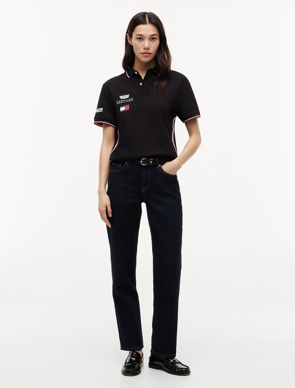 TH x Cadillac Formula 1&reg; 車隊復刻版 Polo 衫, Black, hi-res