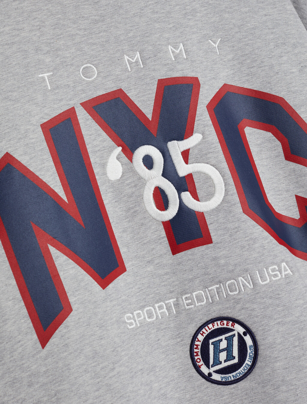 Tommy Jeans x Game Day Sweatshirt, Lt Grey Htr, hi-res