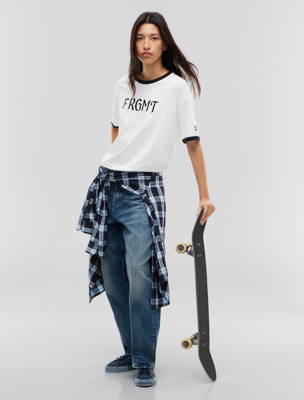Relaxed Jersey Ringer T-Shirt, Ecru, hi-res