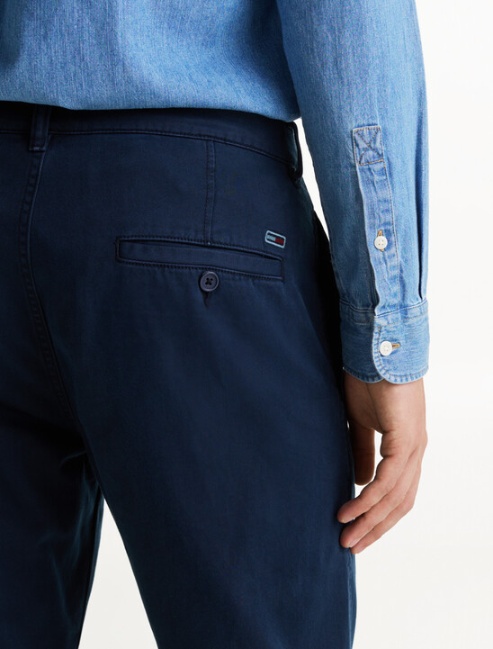 Cotton Twill Straight Leg Chinos