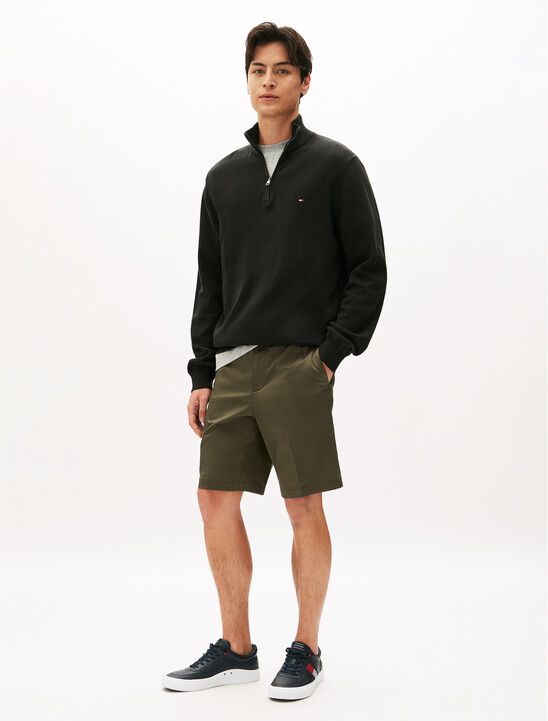 Brooklyn Cotton Satin Pull On Shorts, Army Green Brooklyn Cotton Satin Pull On Shorts