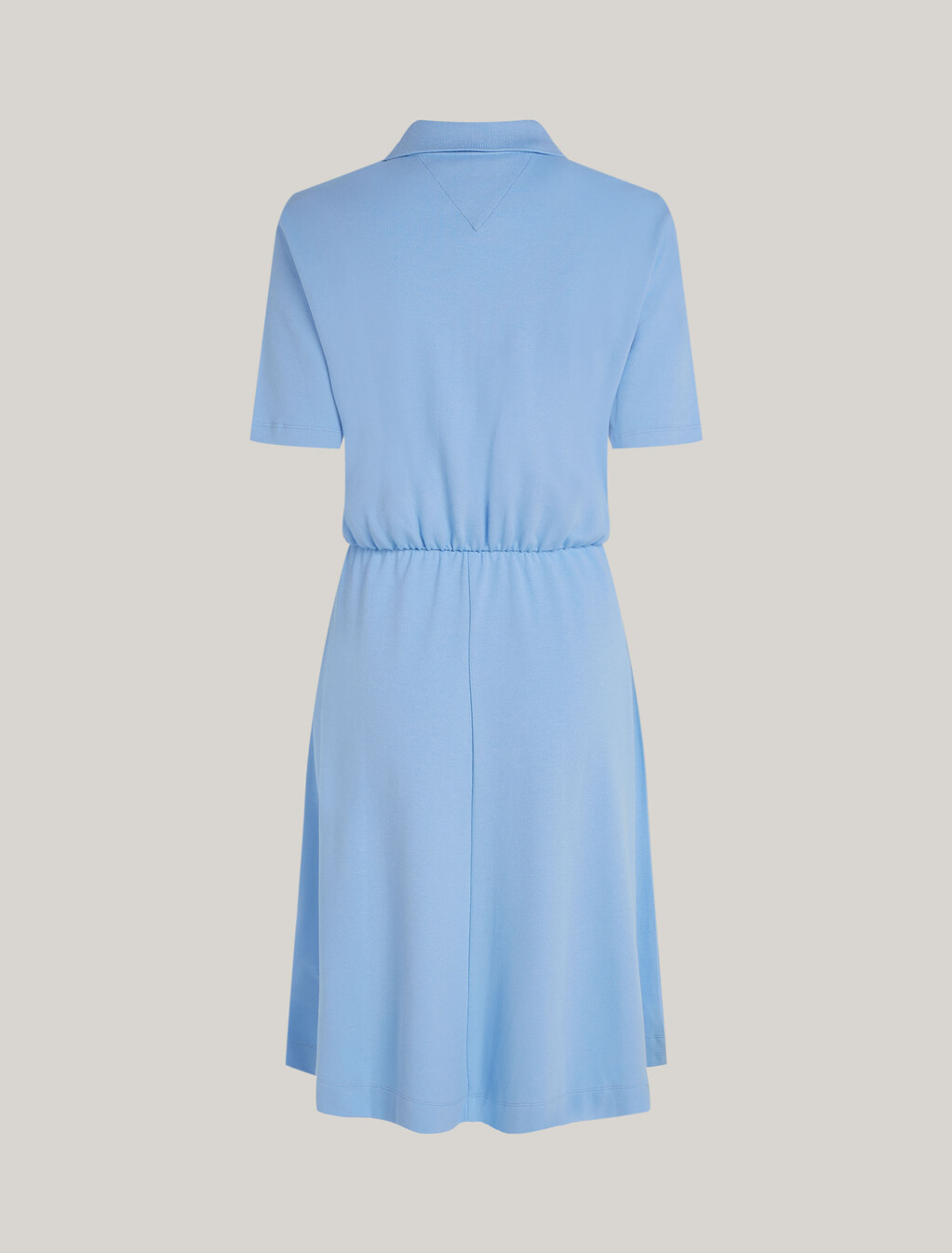 Zip Placket Fit And Flare Polo Dress, Vessel Blue, hi-res