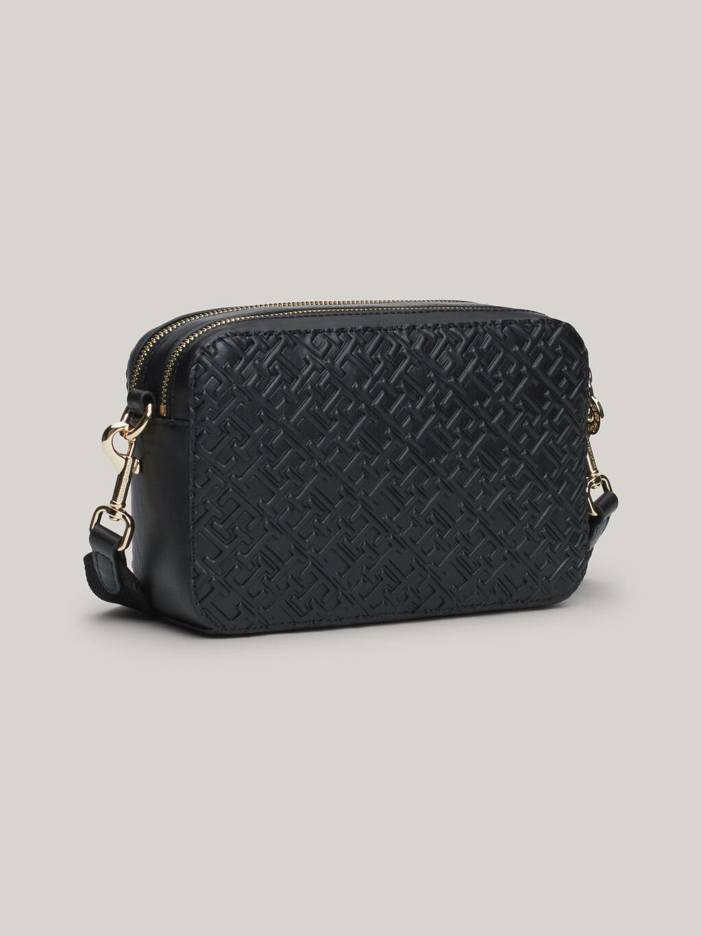 TH Monogram Embossed Camera Bag, Black, hi-res