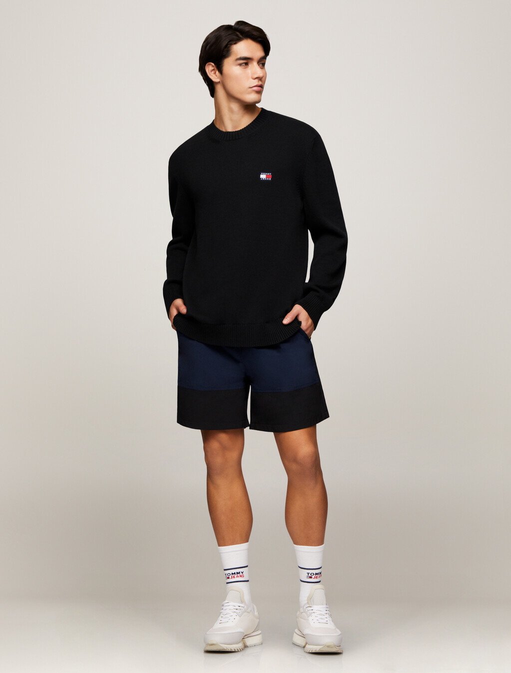 Regular Logo Badge Pullover Jumper, Black, hi-res